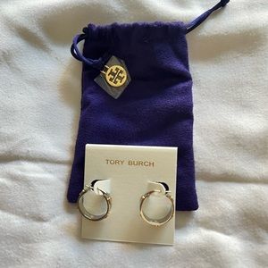Tory Burch Miller Stud Hoop Earrings